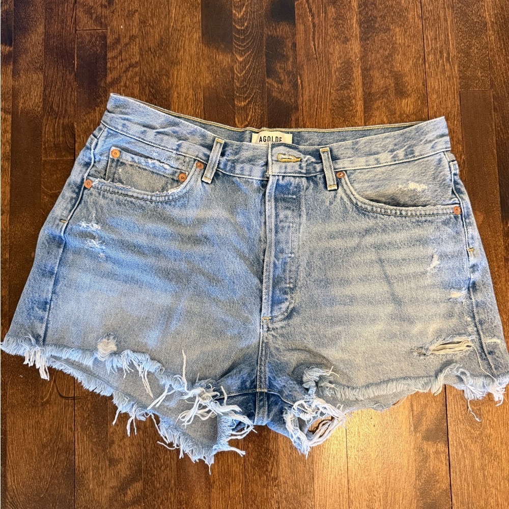 Agolde Parker high rise jean shorts, sz 29